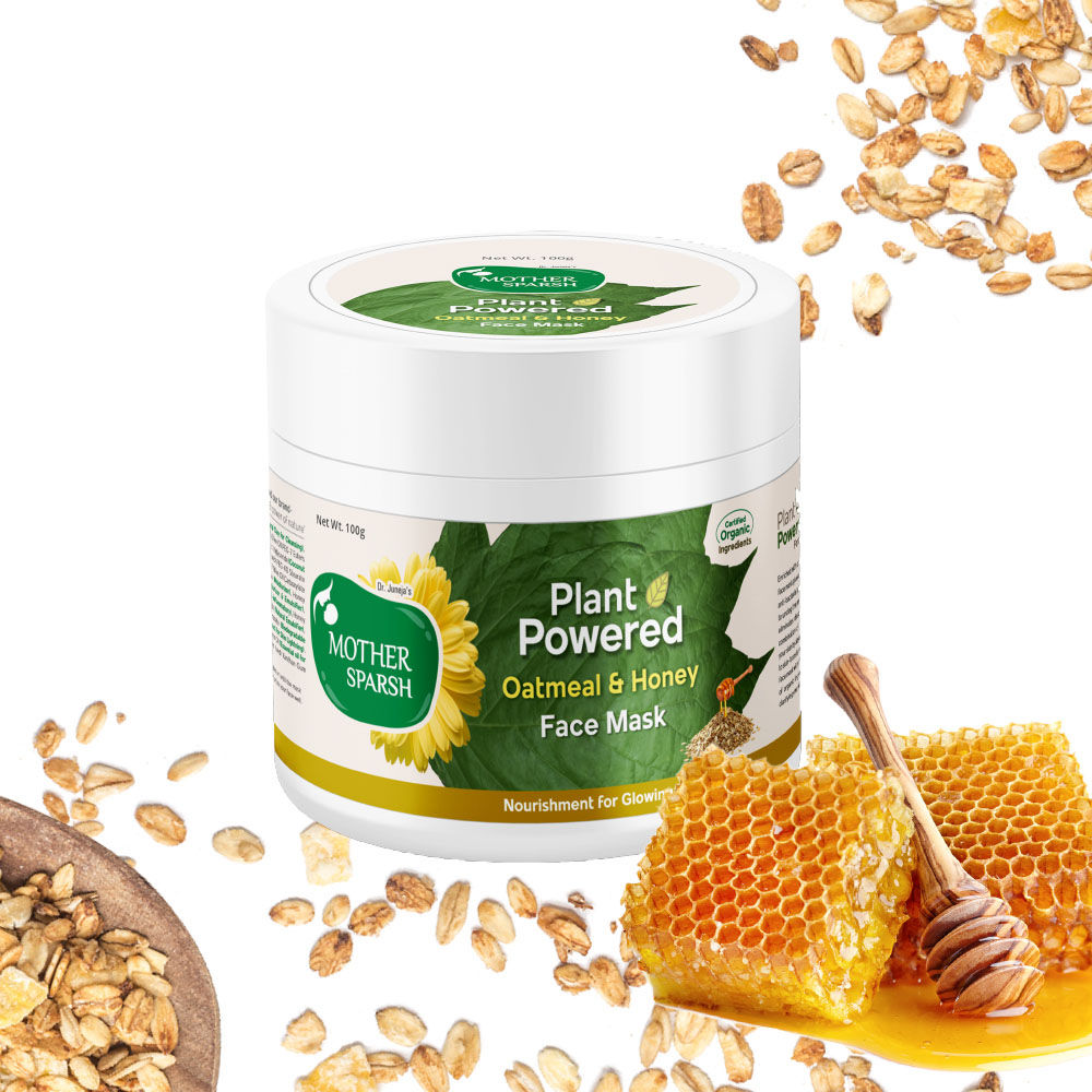 

mother sparsg plant powered oatmeal honey face mask