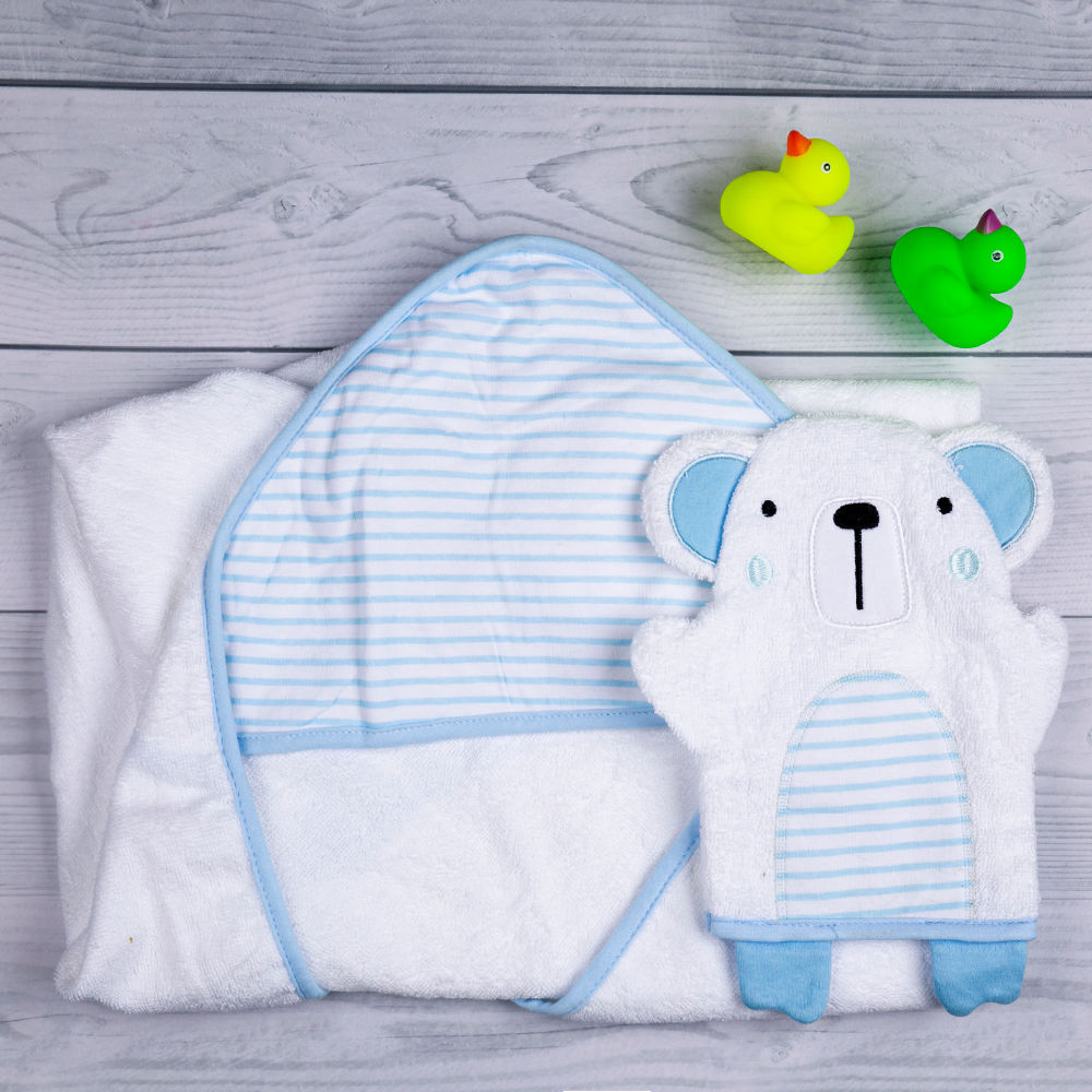 

our soft and cozy hooded towels remind your young star