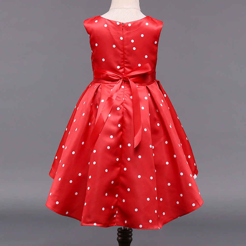 Buy Clothe Funn Girls Polka Dot Printed Flutter Sleeves Cotton A Line Dress  - Dresses for Girls 23063514 | Myntra