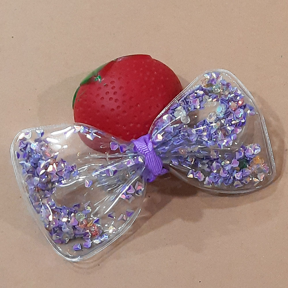 

shaker filled transparent hair bow