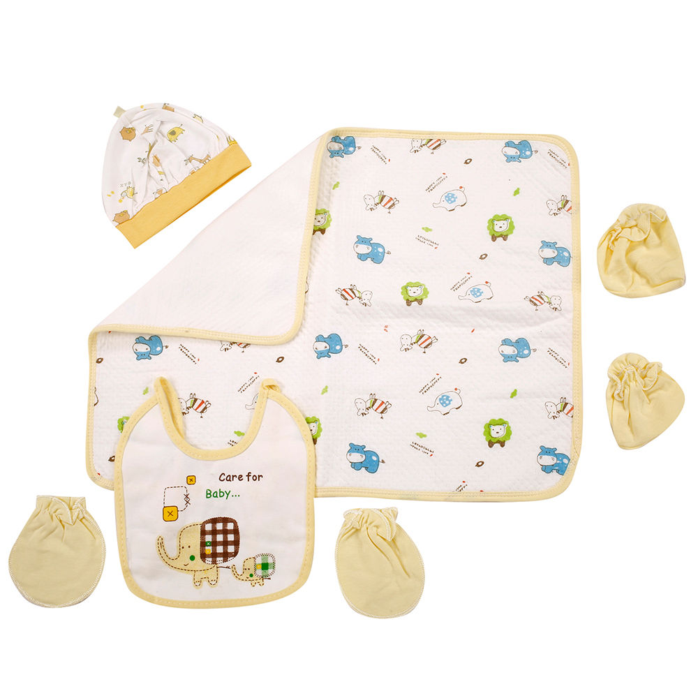 

baby moo elephant yellow 5 piece gift set