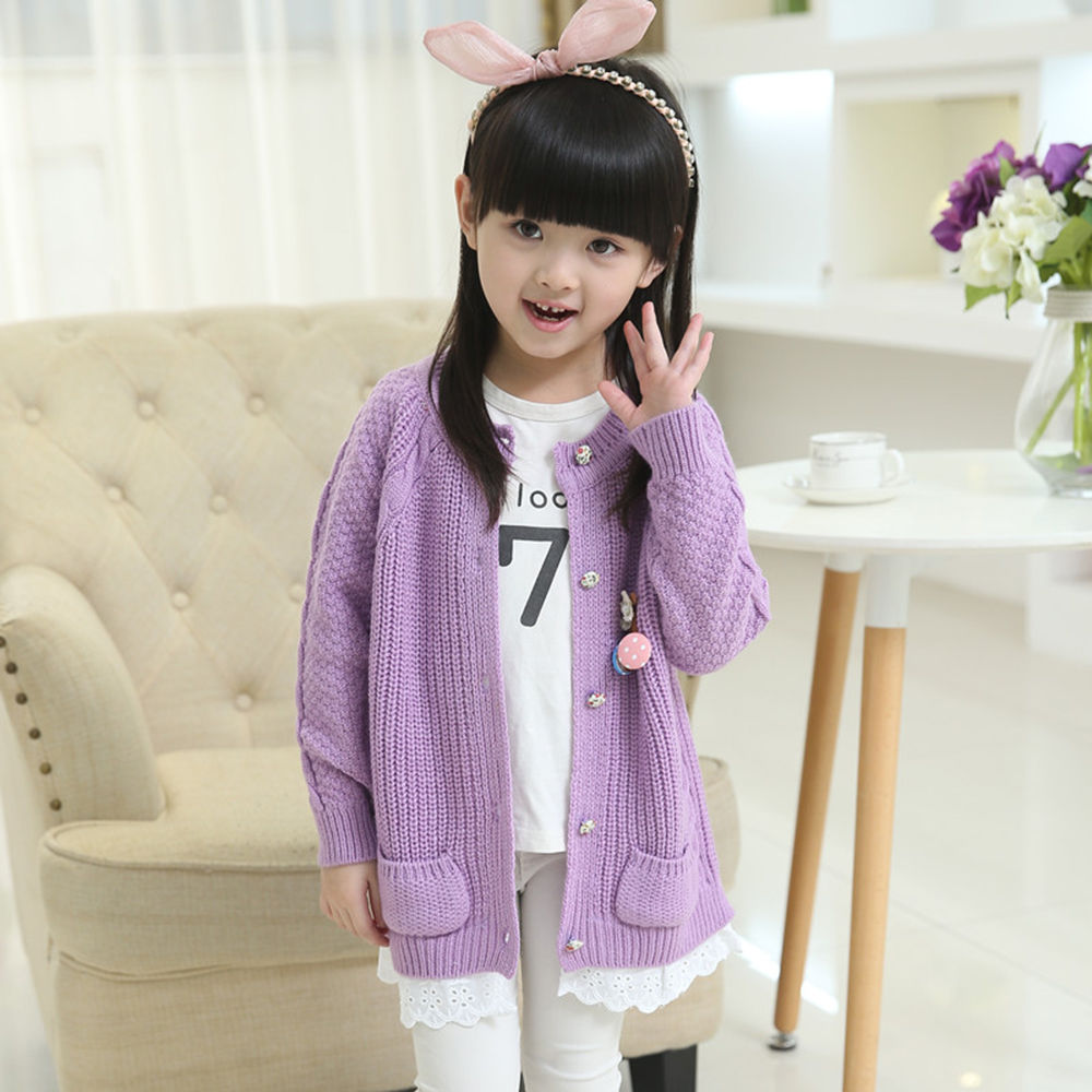 Childrens purple clearance cardigan