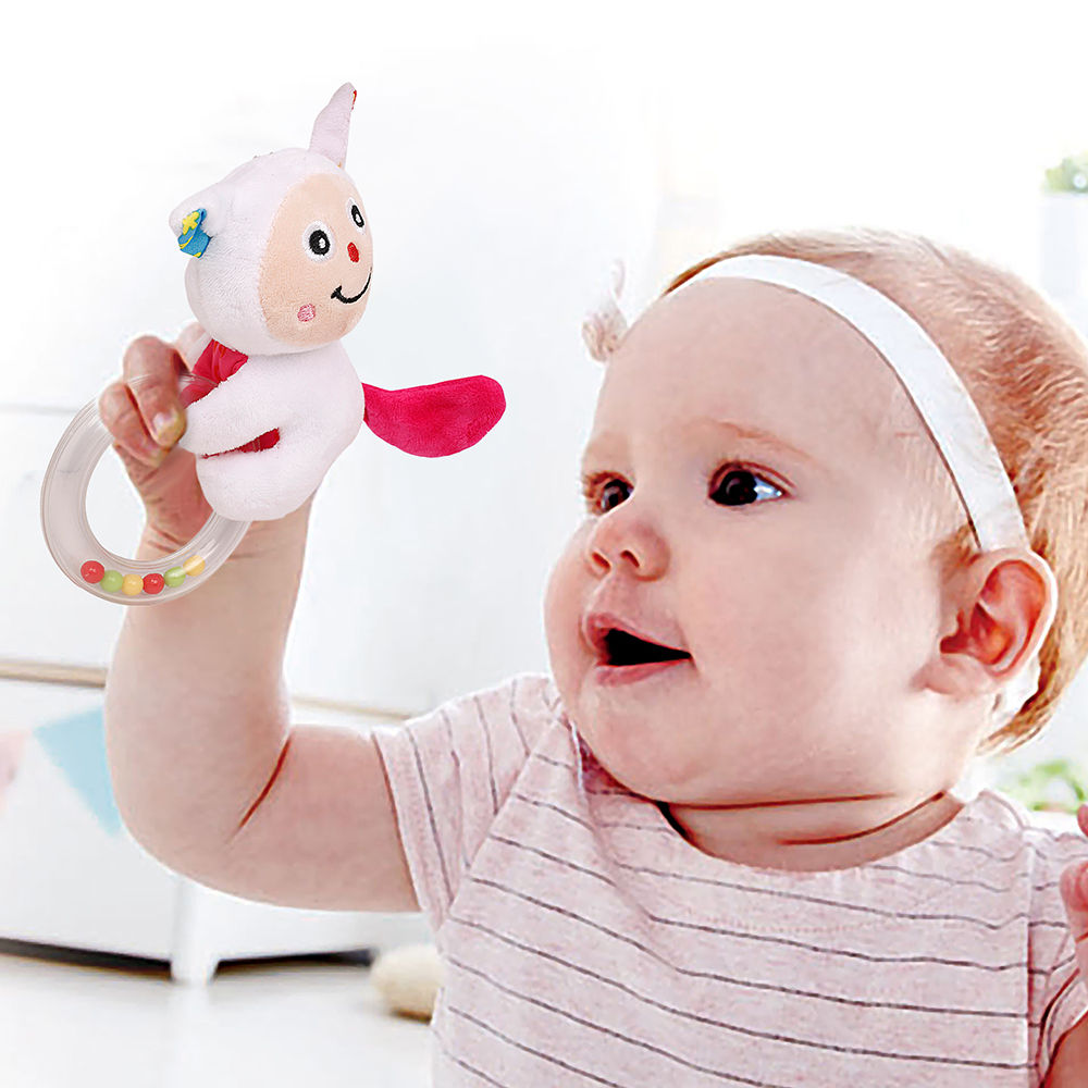 

this ring rattle has been designed to stimulate a baby