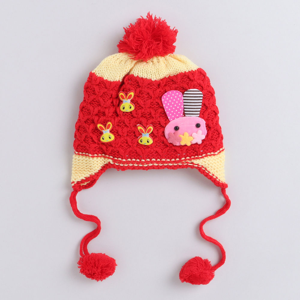 

bunny face red yellow originally of wool is designed to