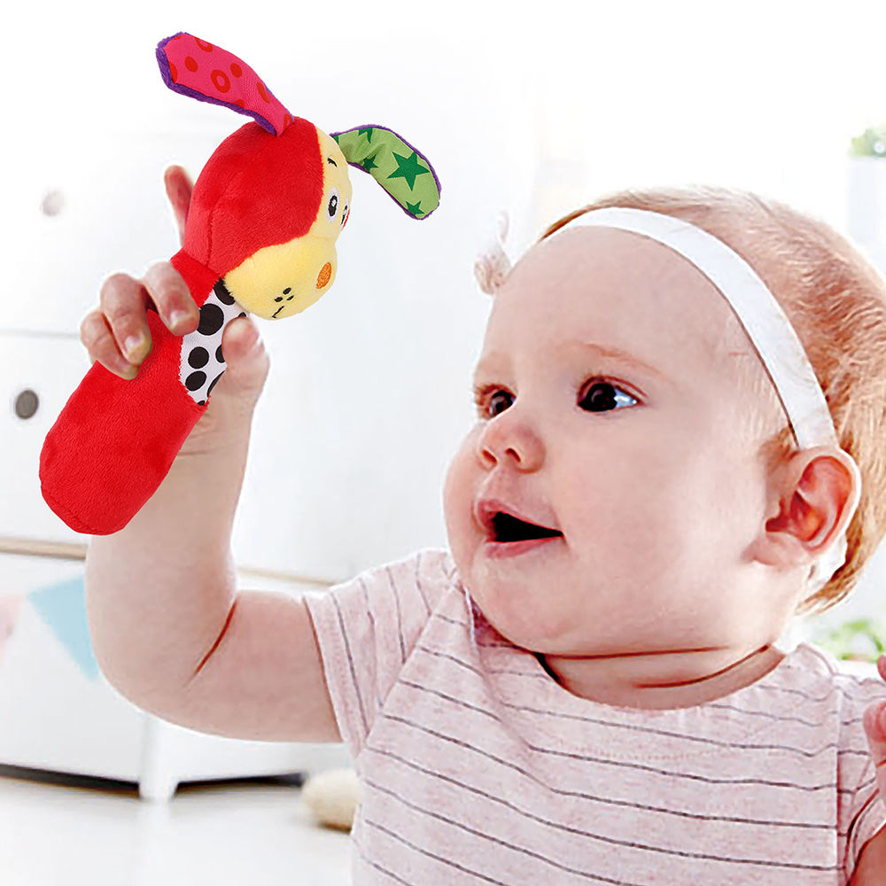 

this ring rattle has been designed to stimulate a baby