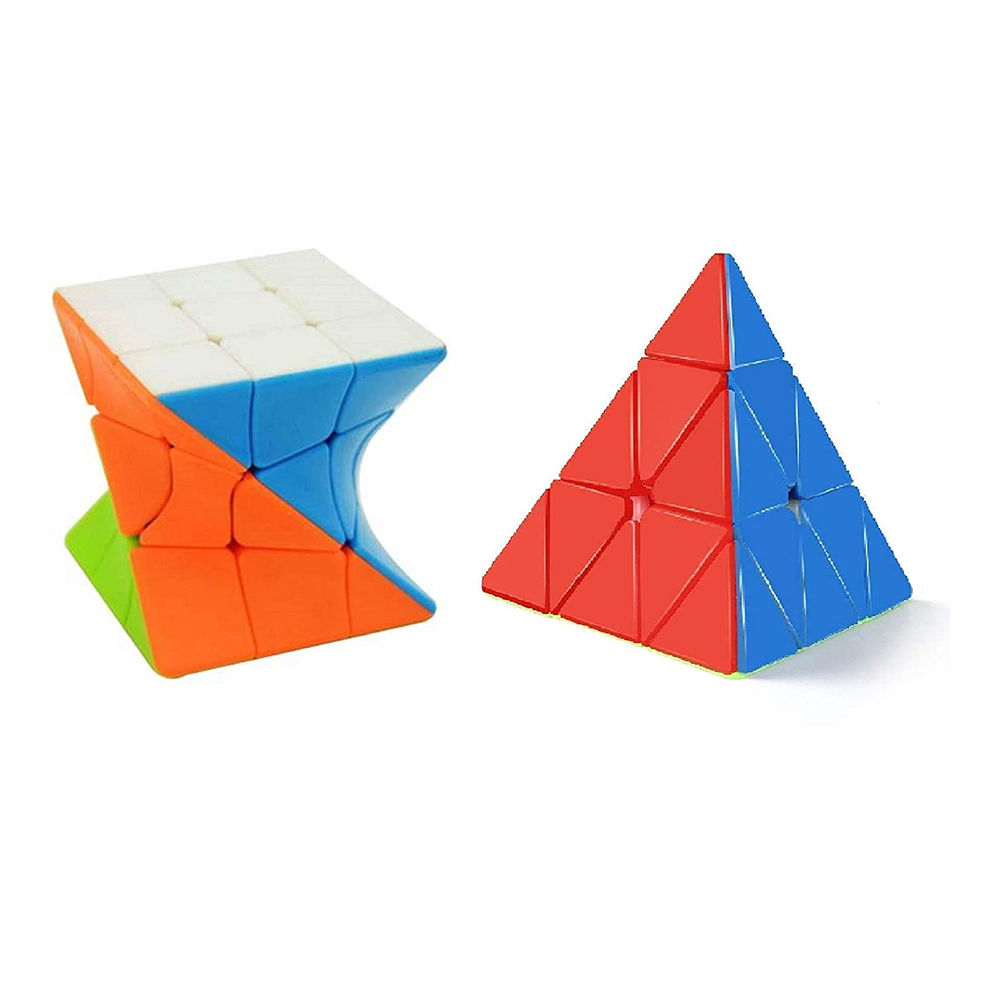 

triangle puzzle speed cube stickerless is the classic colour matching