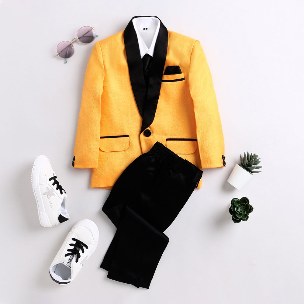 Yellow shirt with black on sale blazer