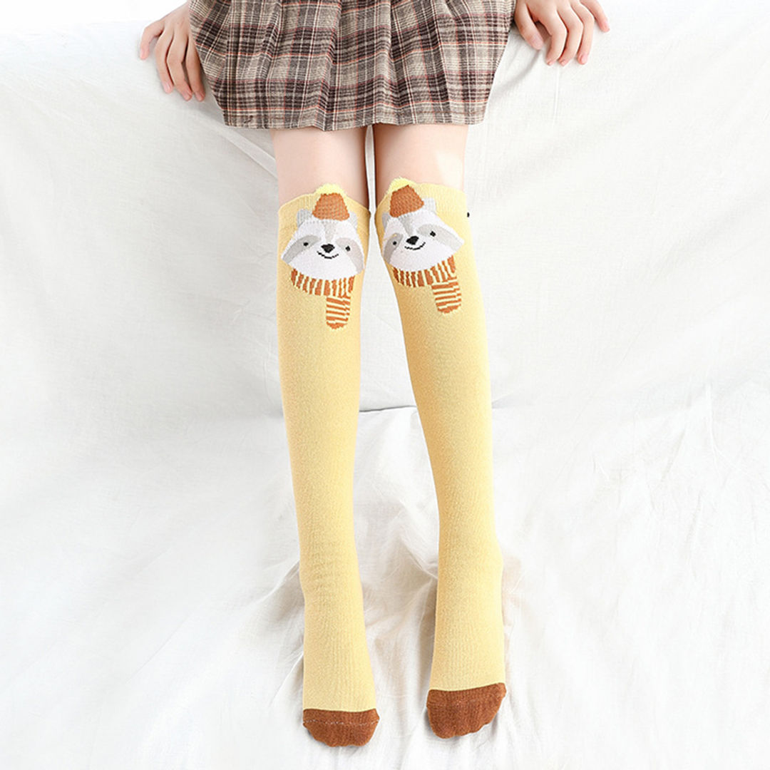 Shop Online Girls Yellow Graphic Print Socks at ₹750