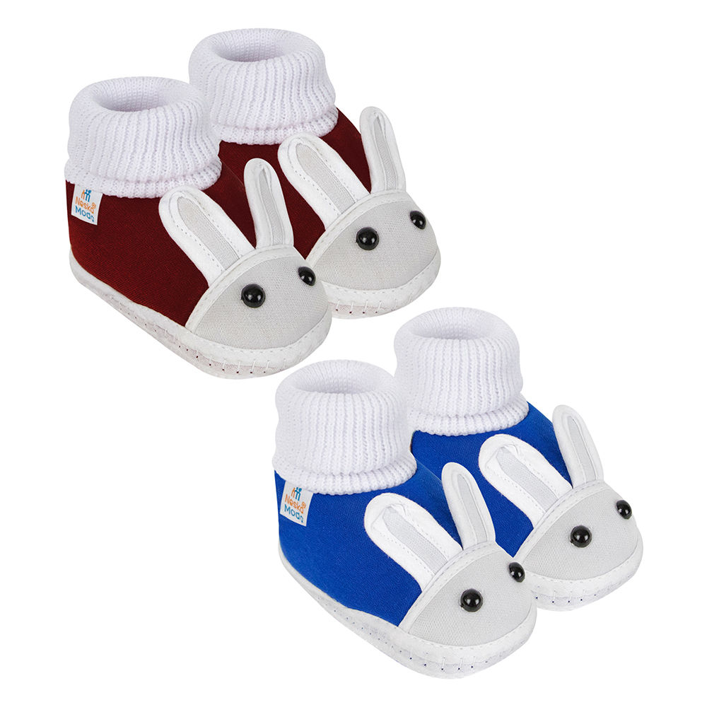 

neska moda presents cotton baby booties for your little champ