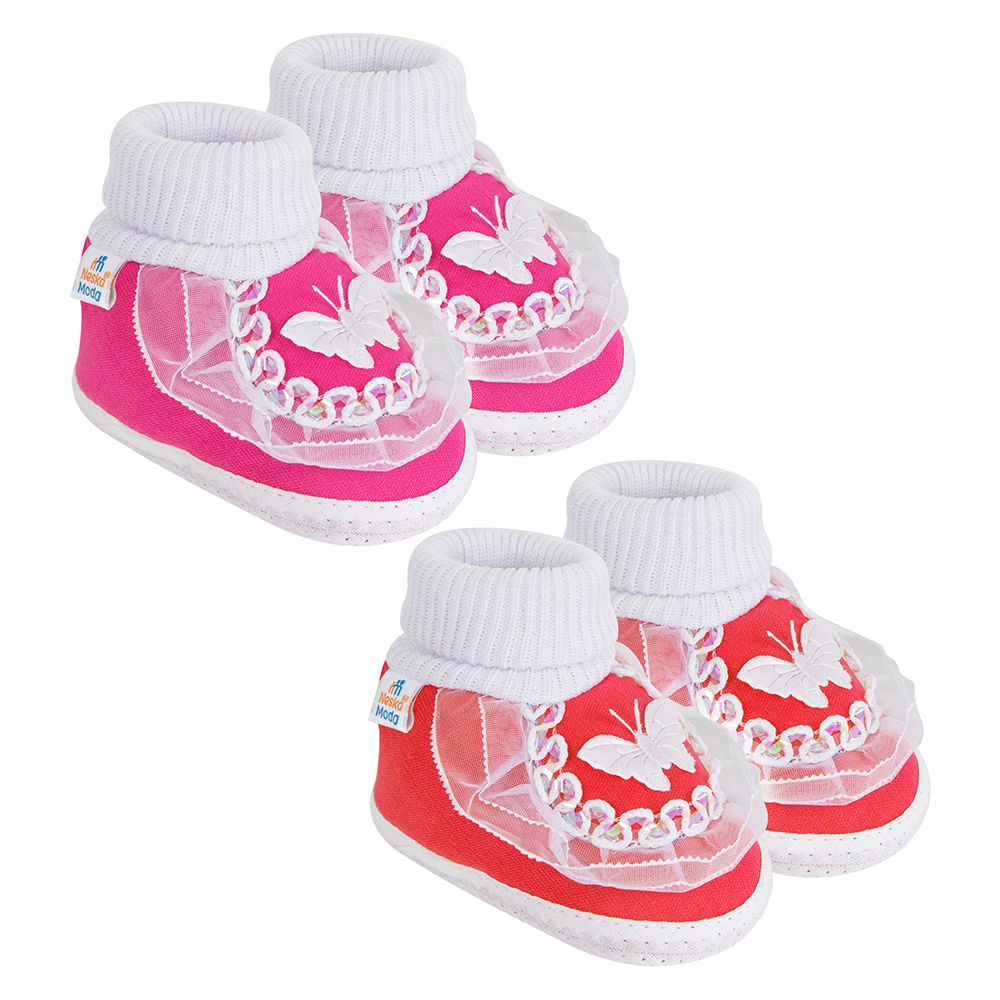 

neska moda presents cotton baby booties for your little champ