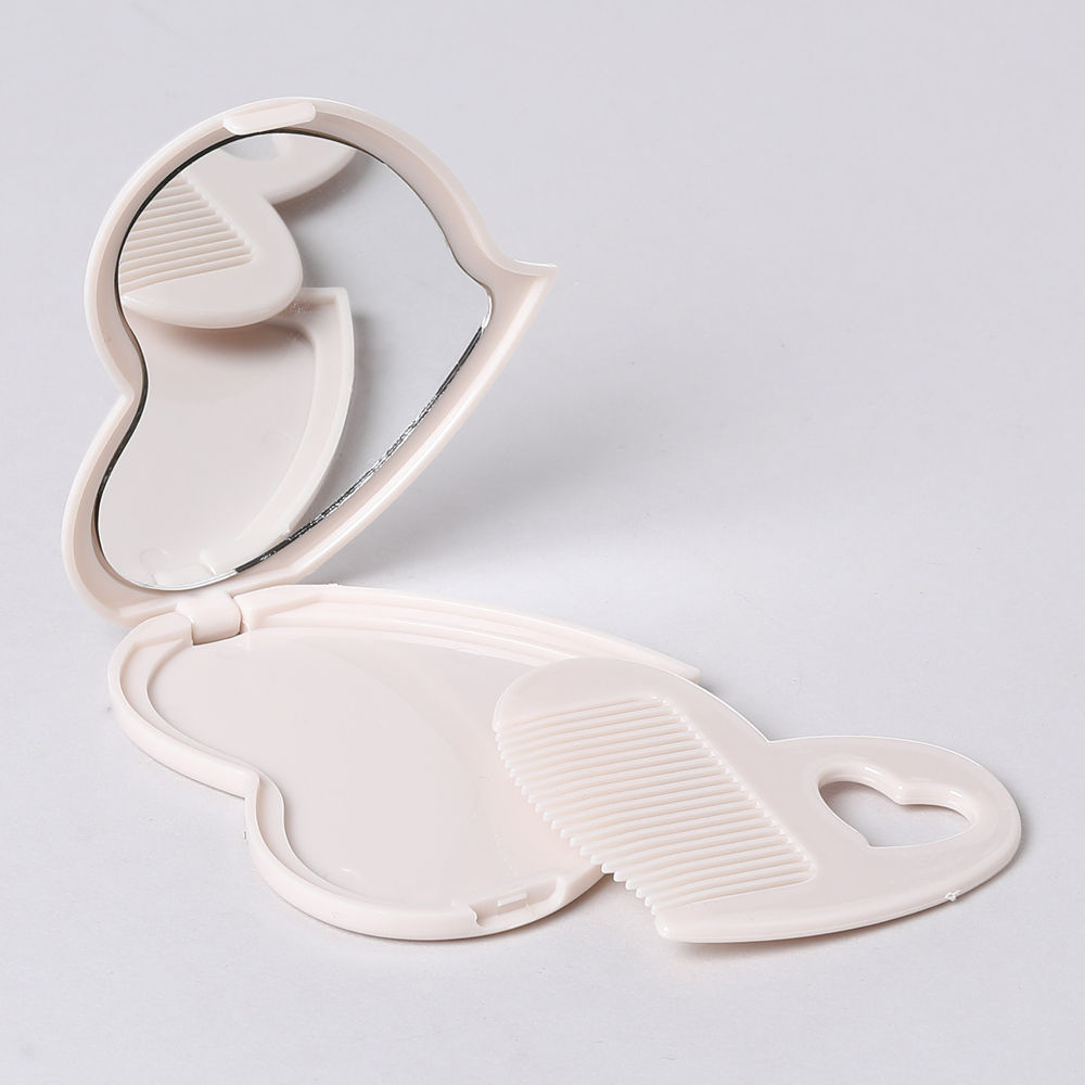

rich heart shape mirror with comb