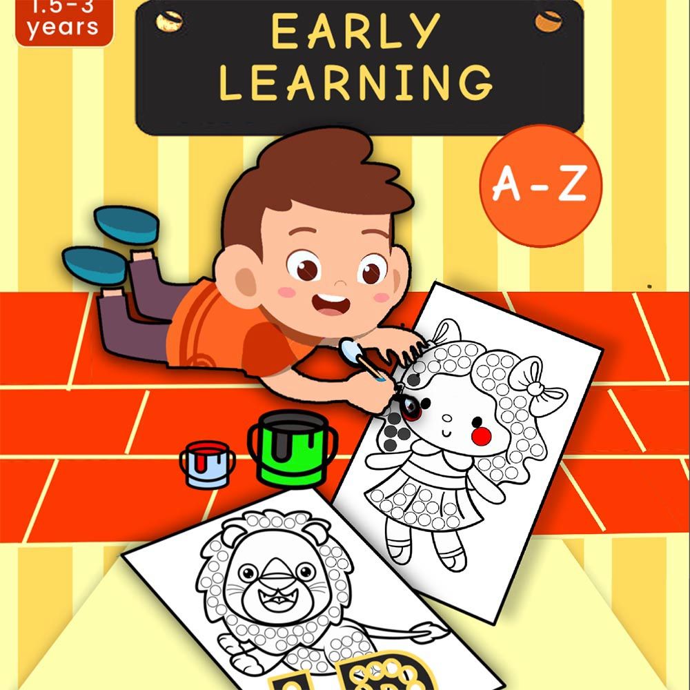 

early learning dip dot a z activity sheets consists of