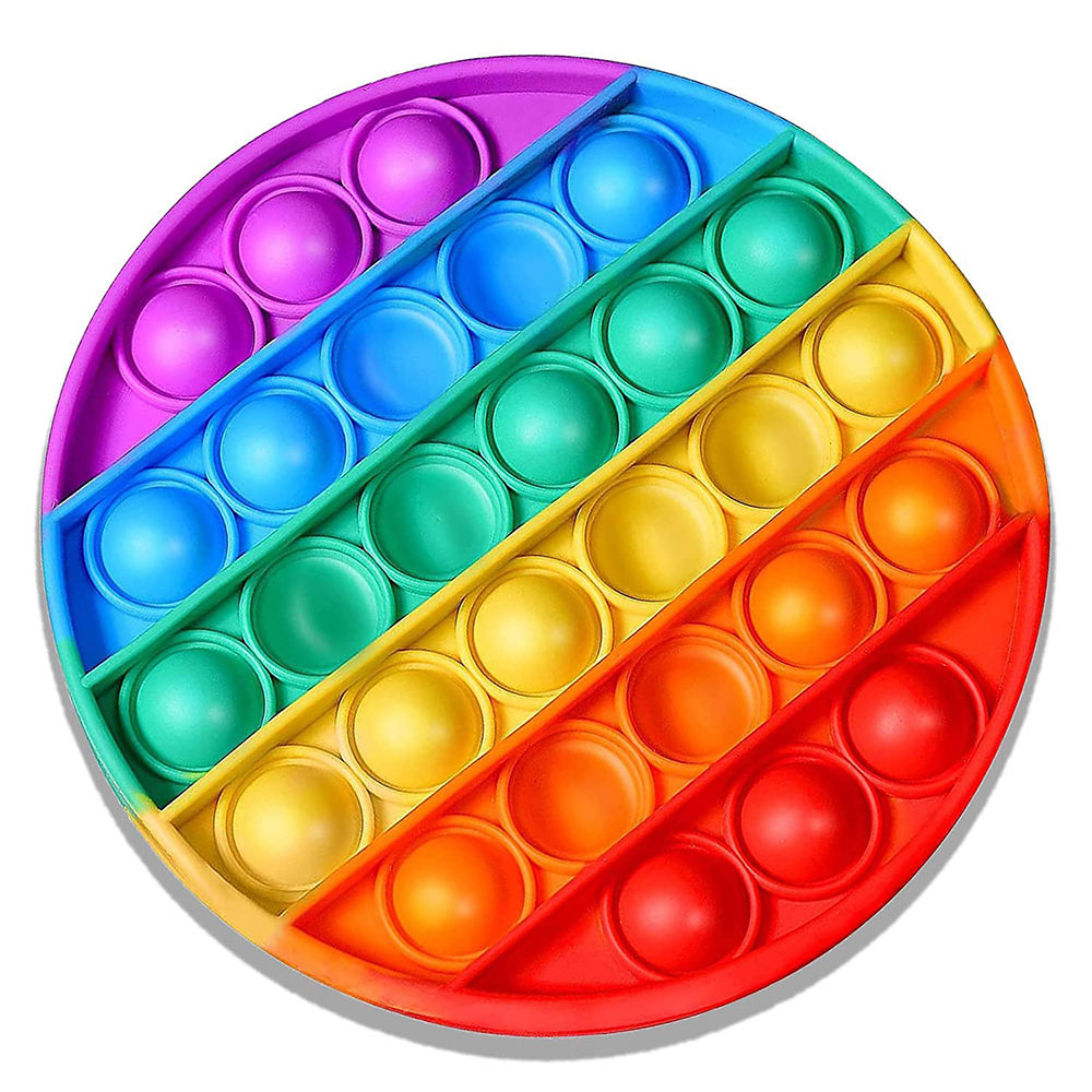

pop it rainbow material silicone weight 70g piece product size