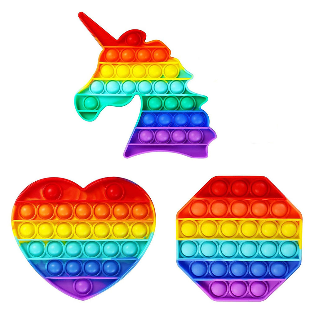 

pop it rainbow material silicone weight 70g piece product size