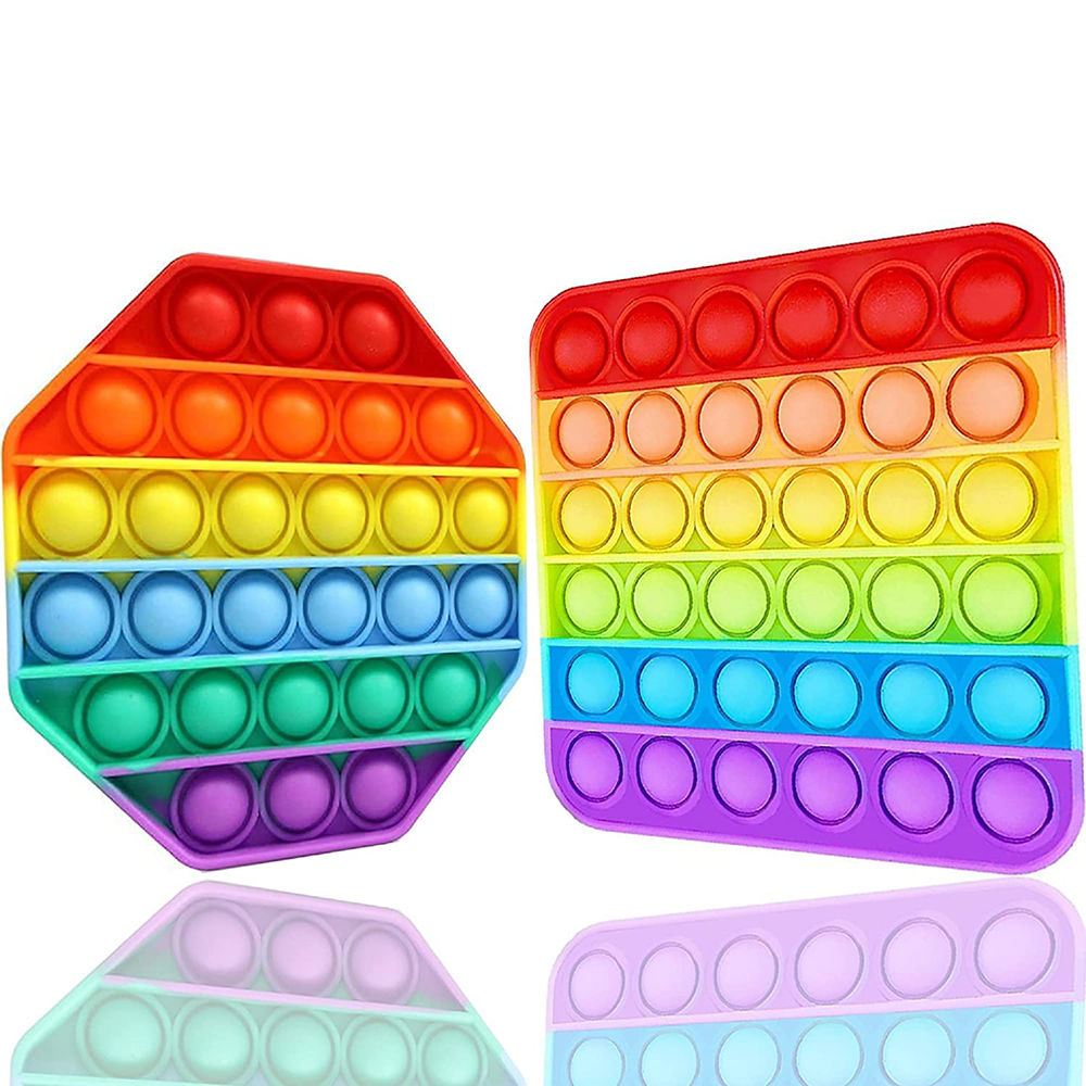 

pop it rainbow material silicone weight 70g piece product size