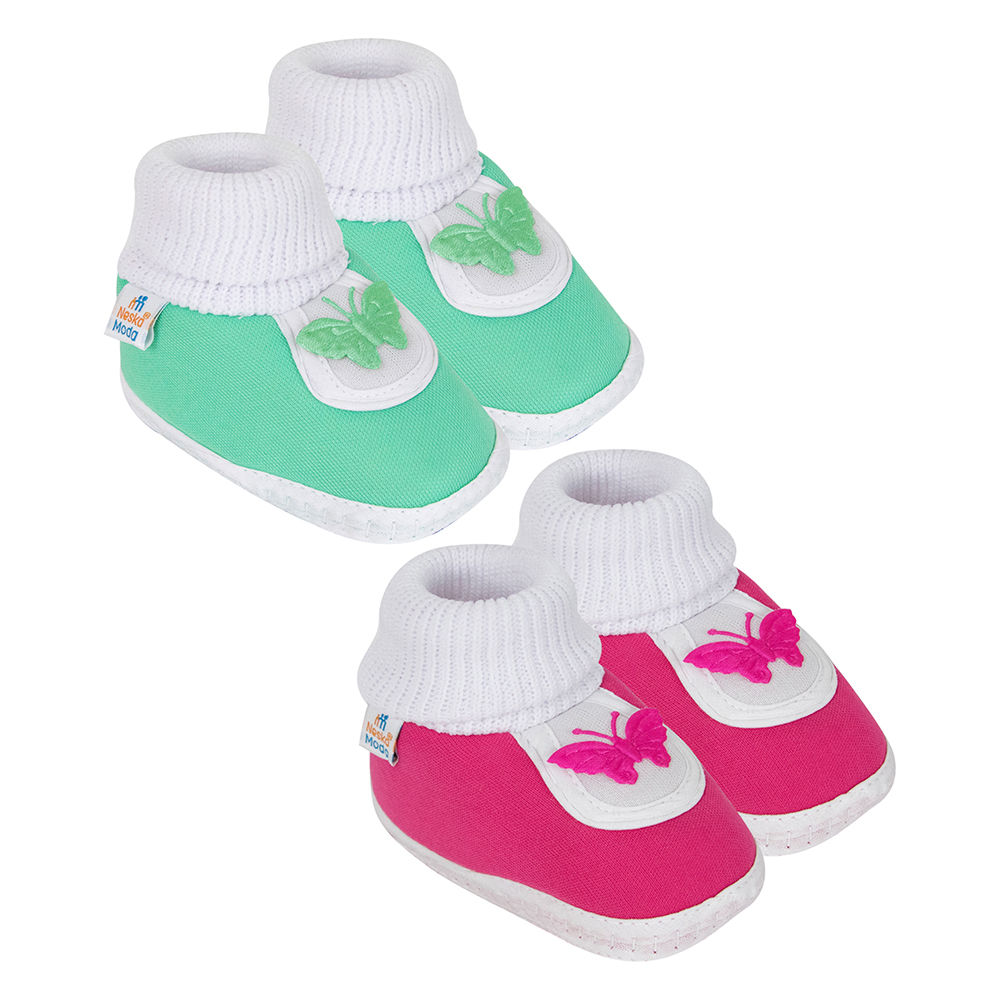 

neska moda presents cotton baby booties for your little champ