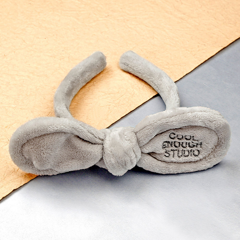 

bunny ears knot hairband grey