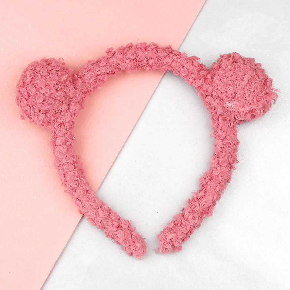 

pom pom applique hairband pink