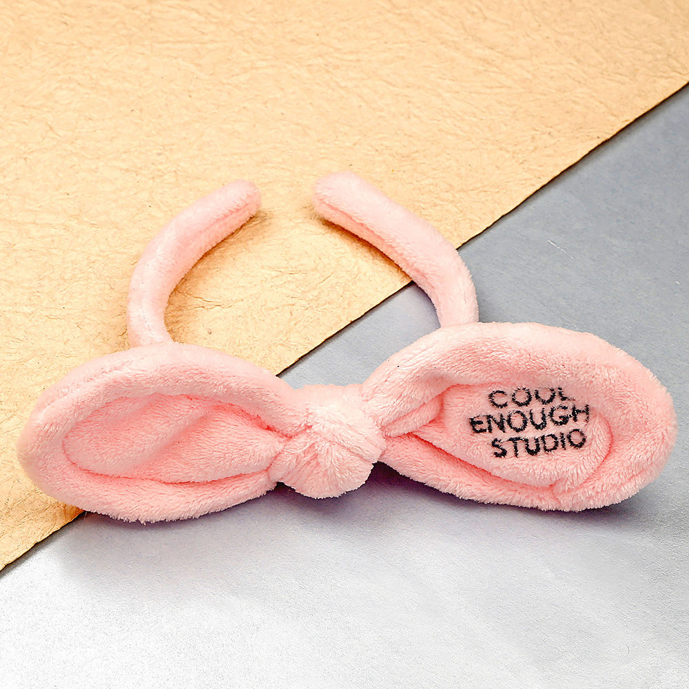 

bunny ears knot hairband pink