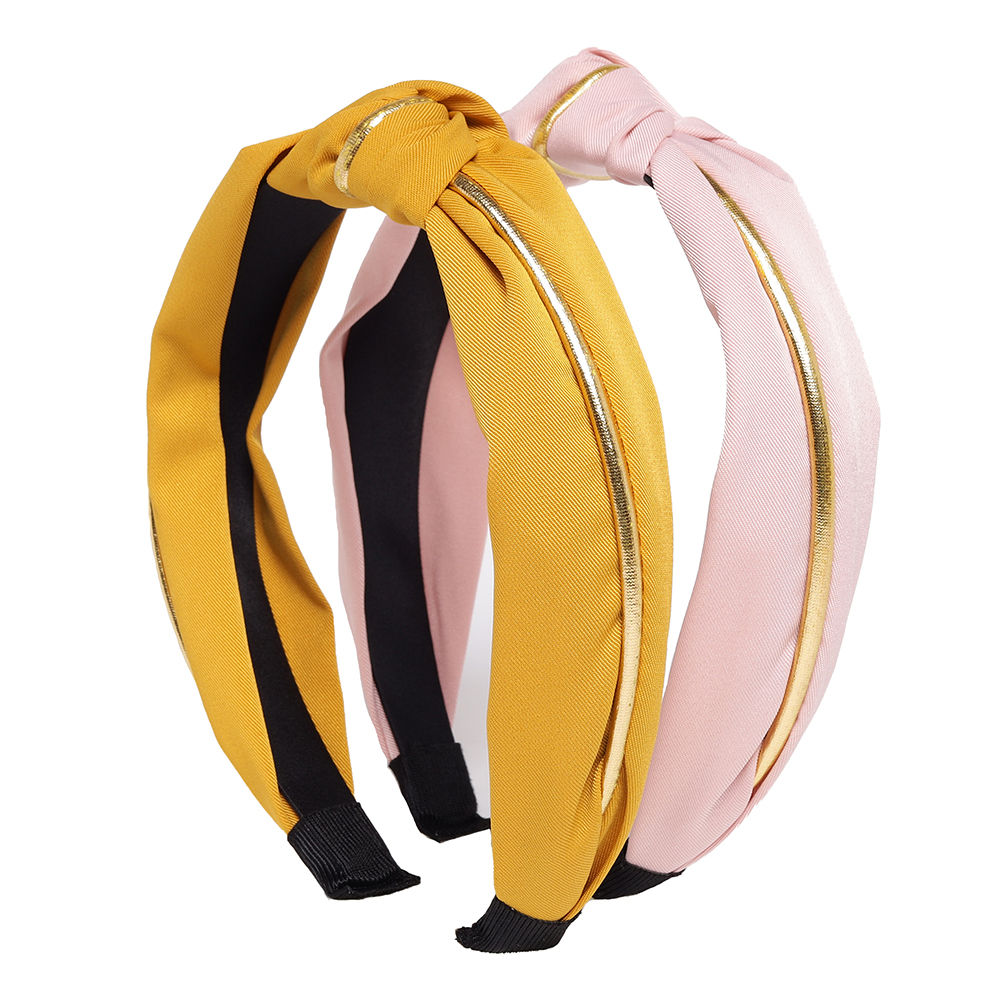 

fashionable headbands for girls yellow and pink pack of 2