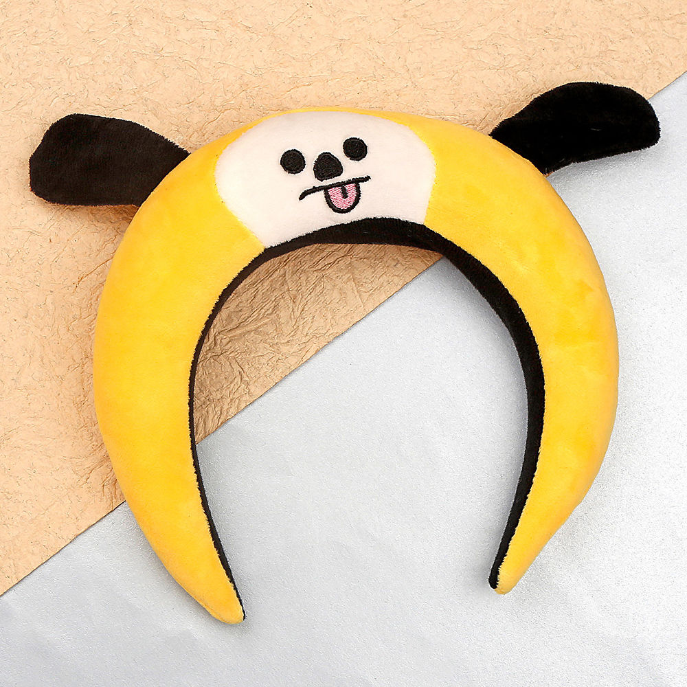 

dog face hairband yellow