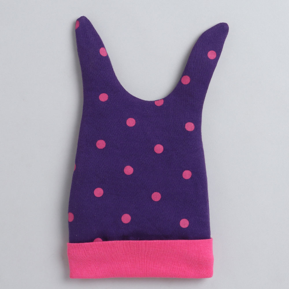 

polka dot baby caps are very soft and comfortable multicolor
