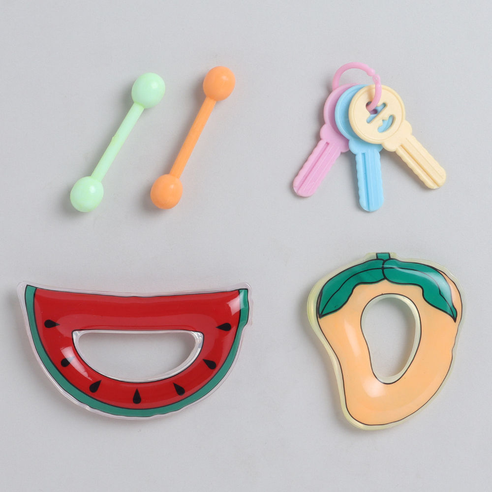 

love baby teether is a colourful smart shaped teether in