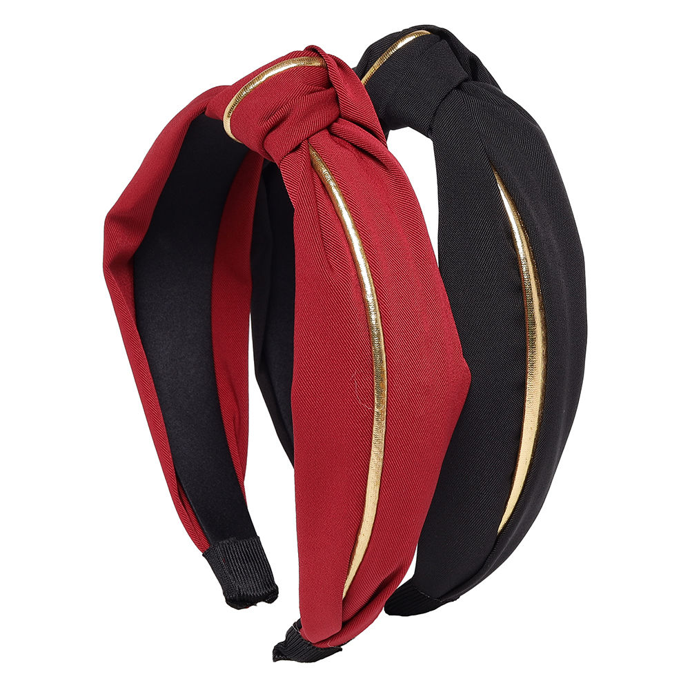 

fashionable headbands for girls red and black pack of 2