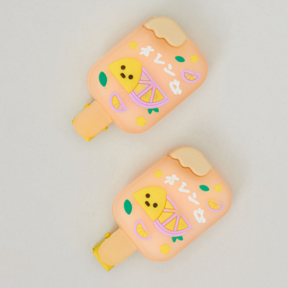 

lemon peach ice cream hair clips for your little girl