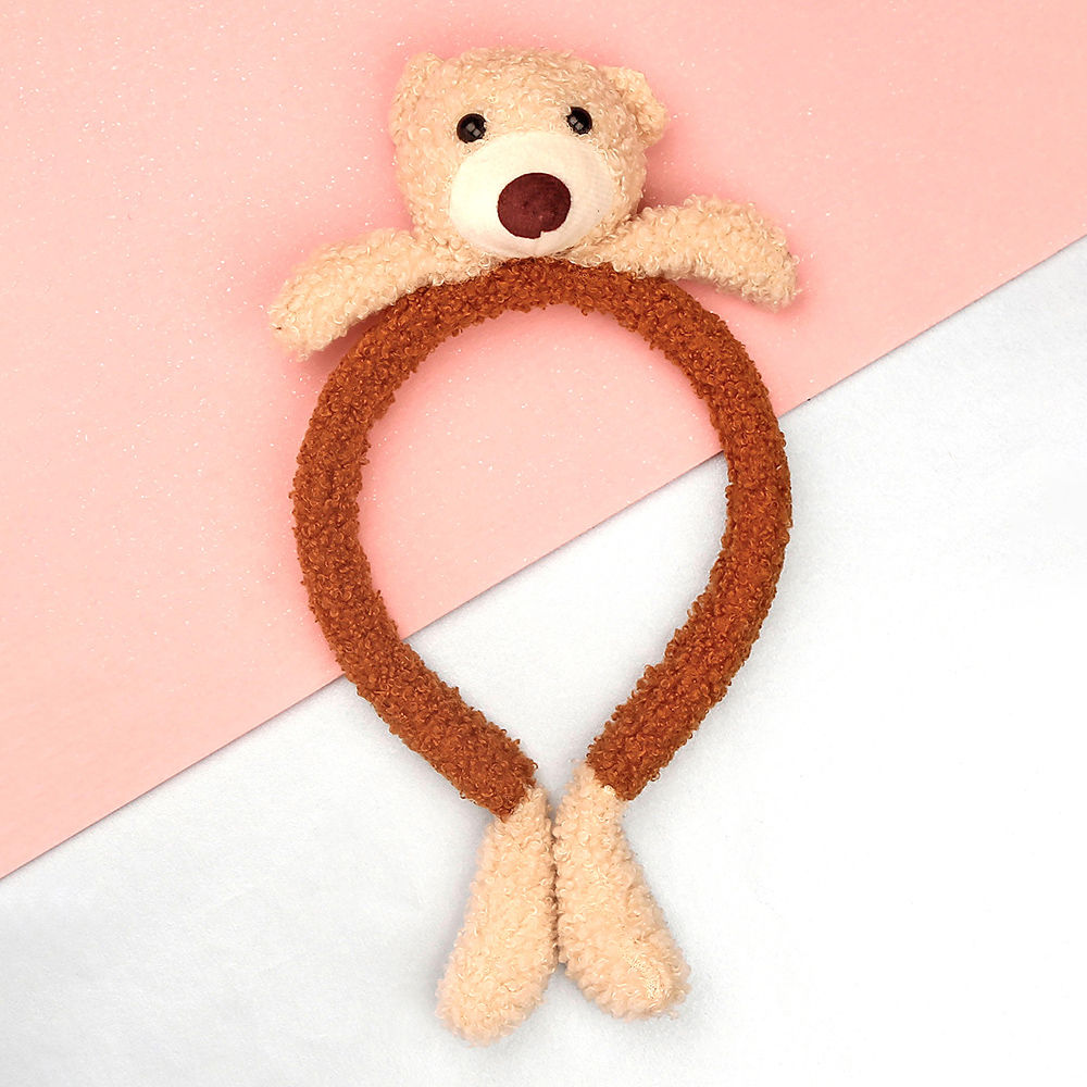 

bear aaplique hairband brown