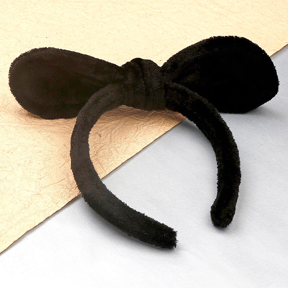 

bunny ears knot hairband black