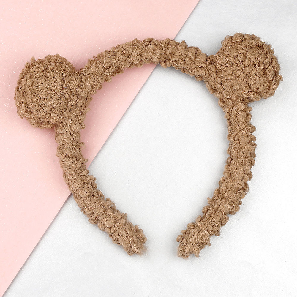 

pom pom applique hairband beige