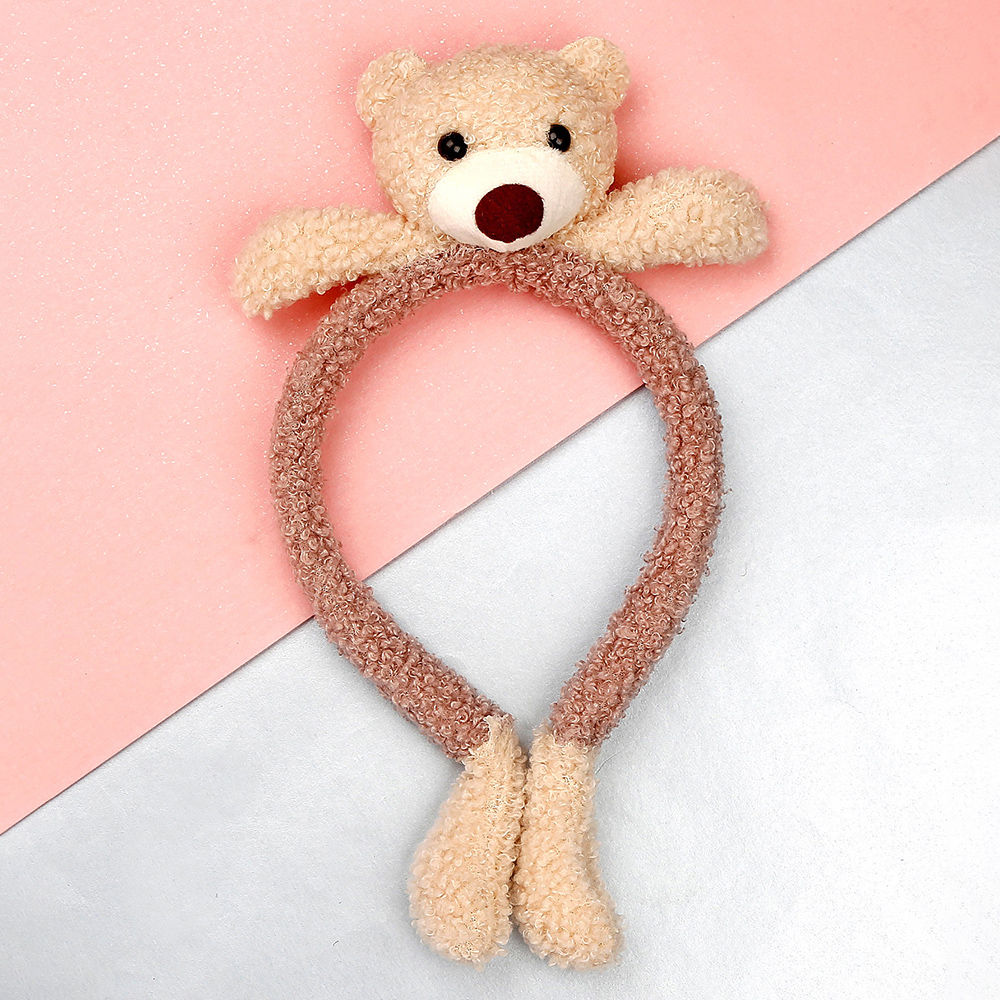 

bear aaplique hairband purple