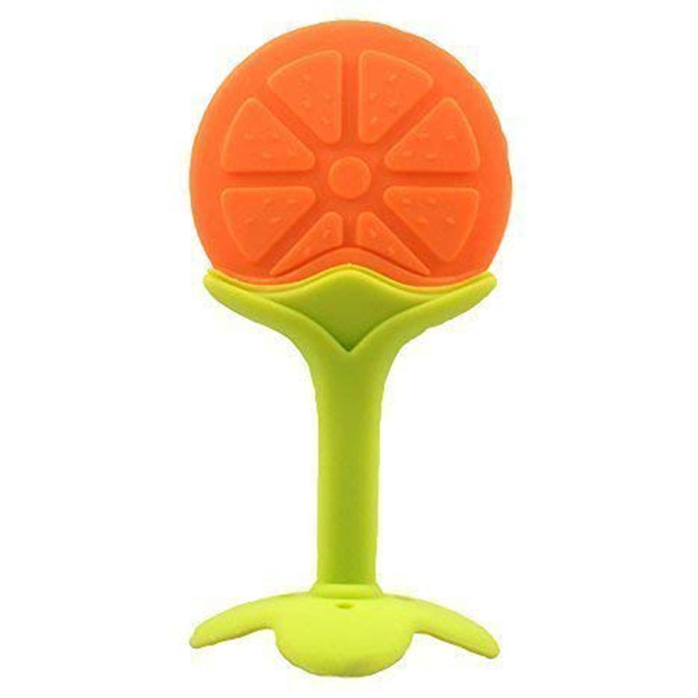 

silicone fruit shape teething soft sensory teether pacifier for baby