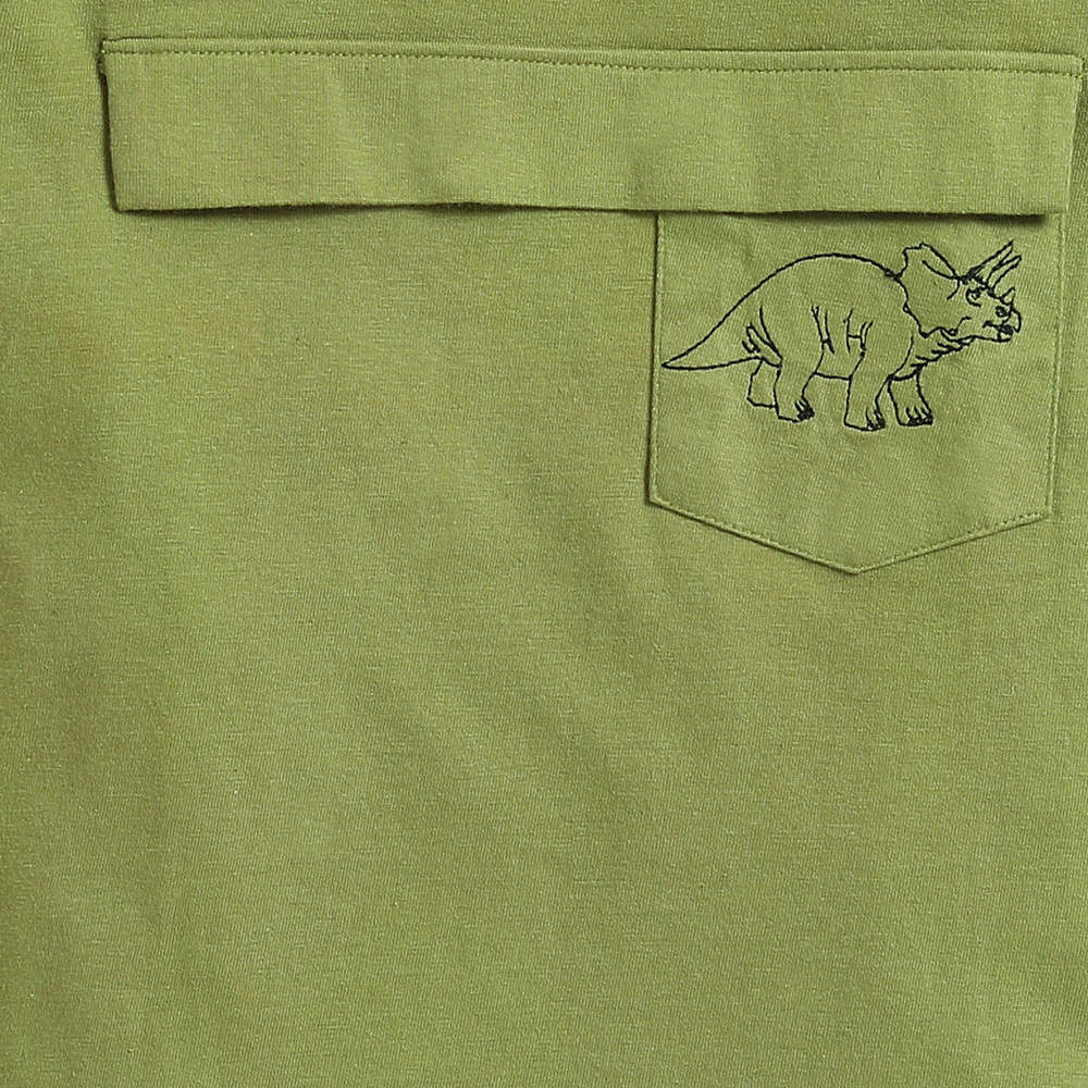 Shop Online Boys Green Short-Sleeve Animal Print T-Shirt at ₹559