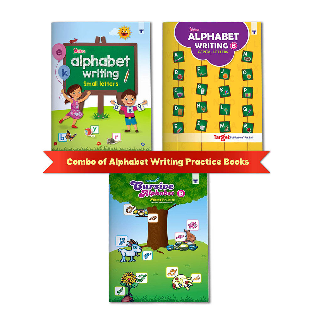 

generally alphabet practice books are full of tracings practice patterns