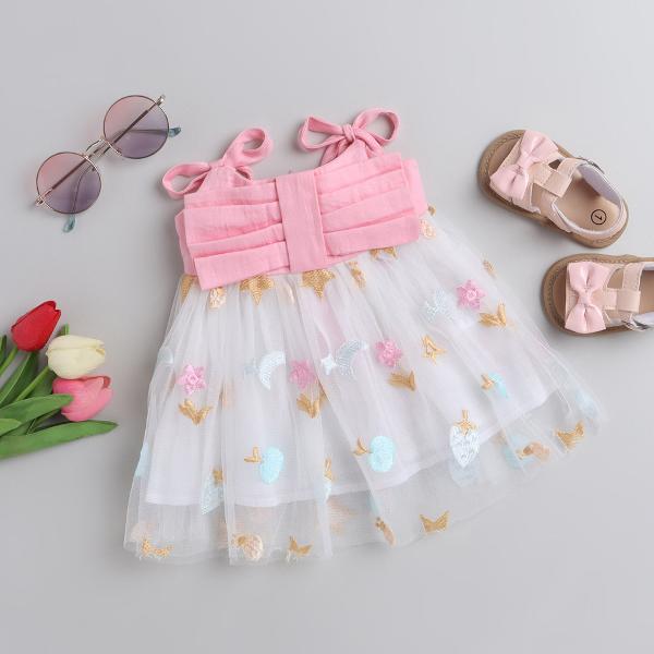 Silk Pink Color Sleeveless Baby Girls Knee Length FestiveWedding Dress For  Casual Wear at Best Price in Nashik  Harshita Purva Enterprises