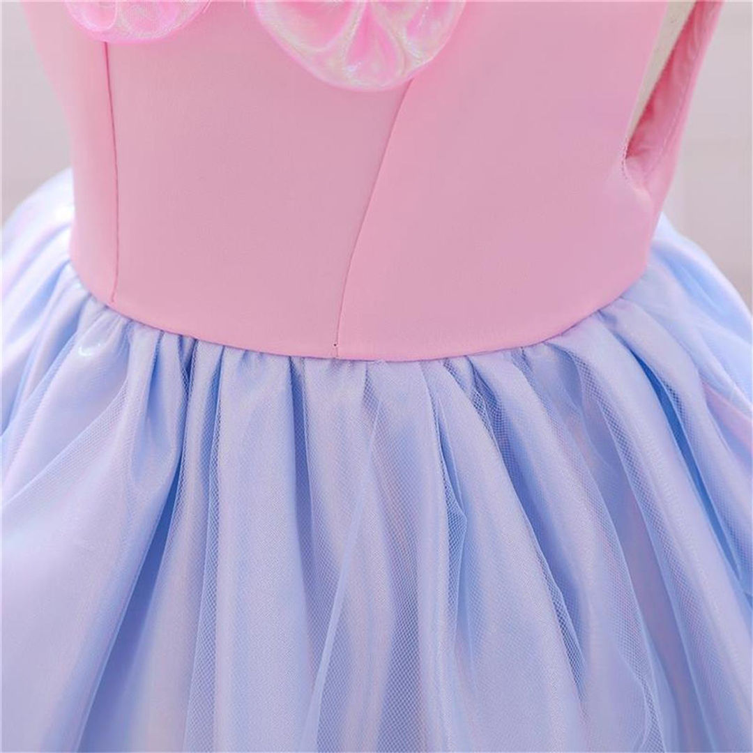 Shop Online Girls Pink Bow Applique Sleeveless Party Dress at ₹1737