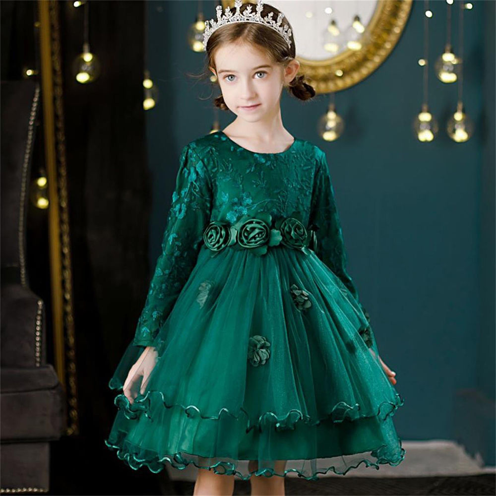 Buy Stylish Dark Green Party Wear Gown for Girls | Gowns