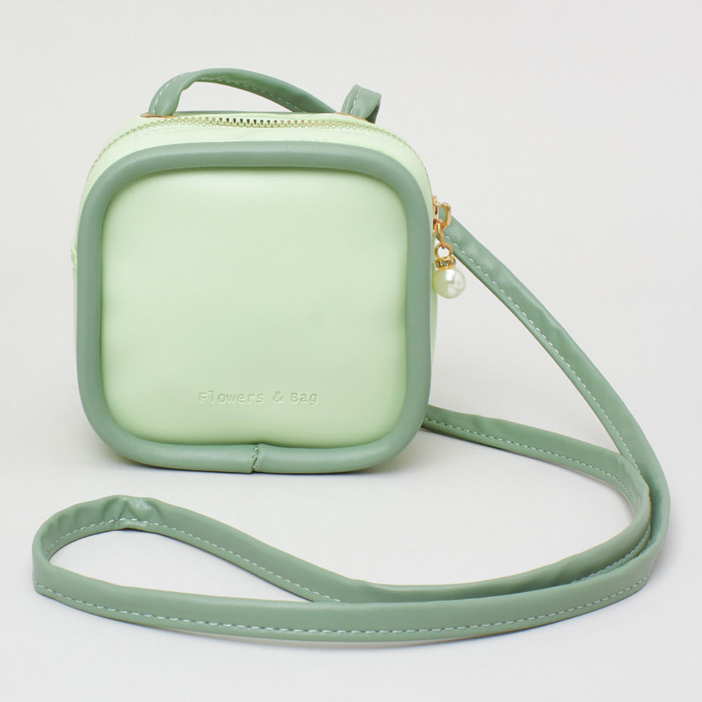 

soft colors square shaped trendy bag