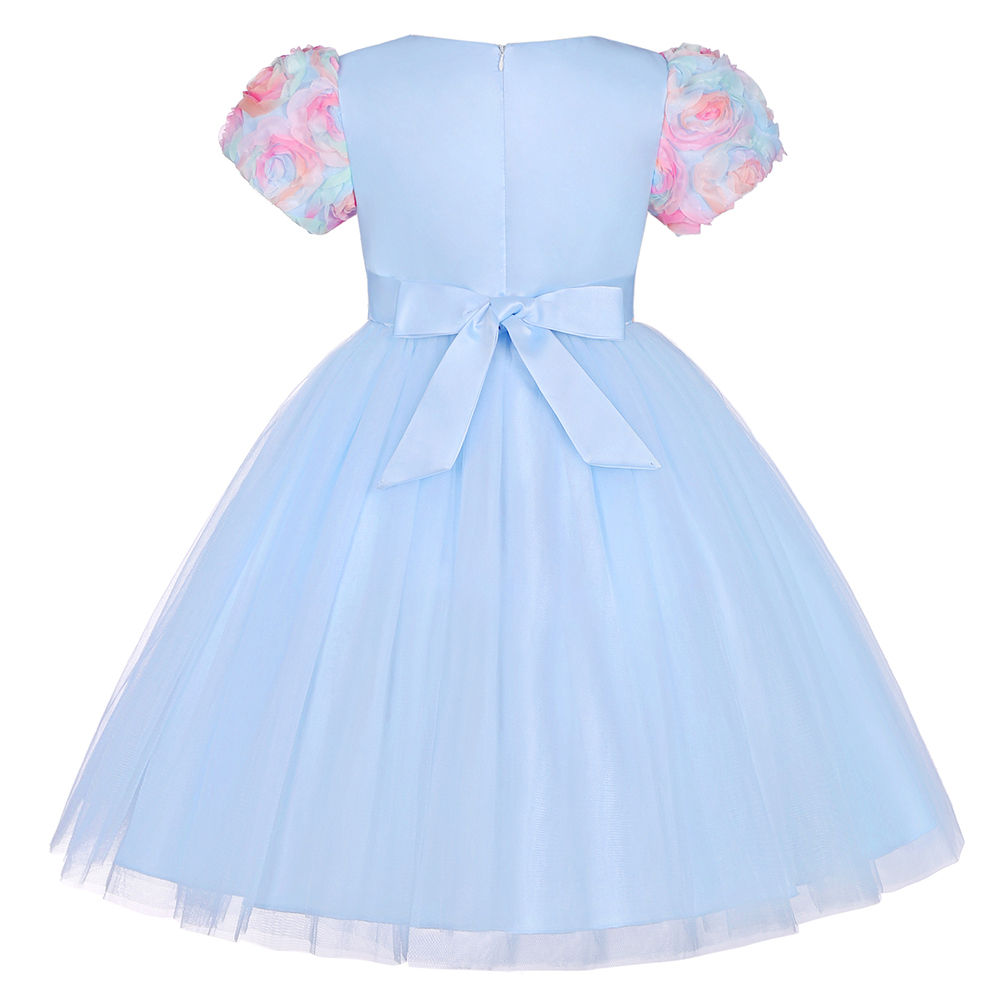 Bow-detail Dress - Light turquoise/Care Bears - Kids