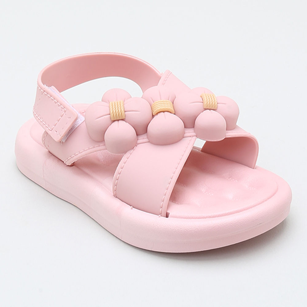 Spring/Summer Beach Shoes For 0-1 Year Old Baby Girls, Flower Decor  Breathable Anti-Skid Rubber Sole Sandals & Slippers | SHEIN USA