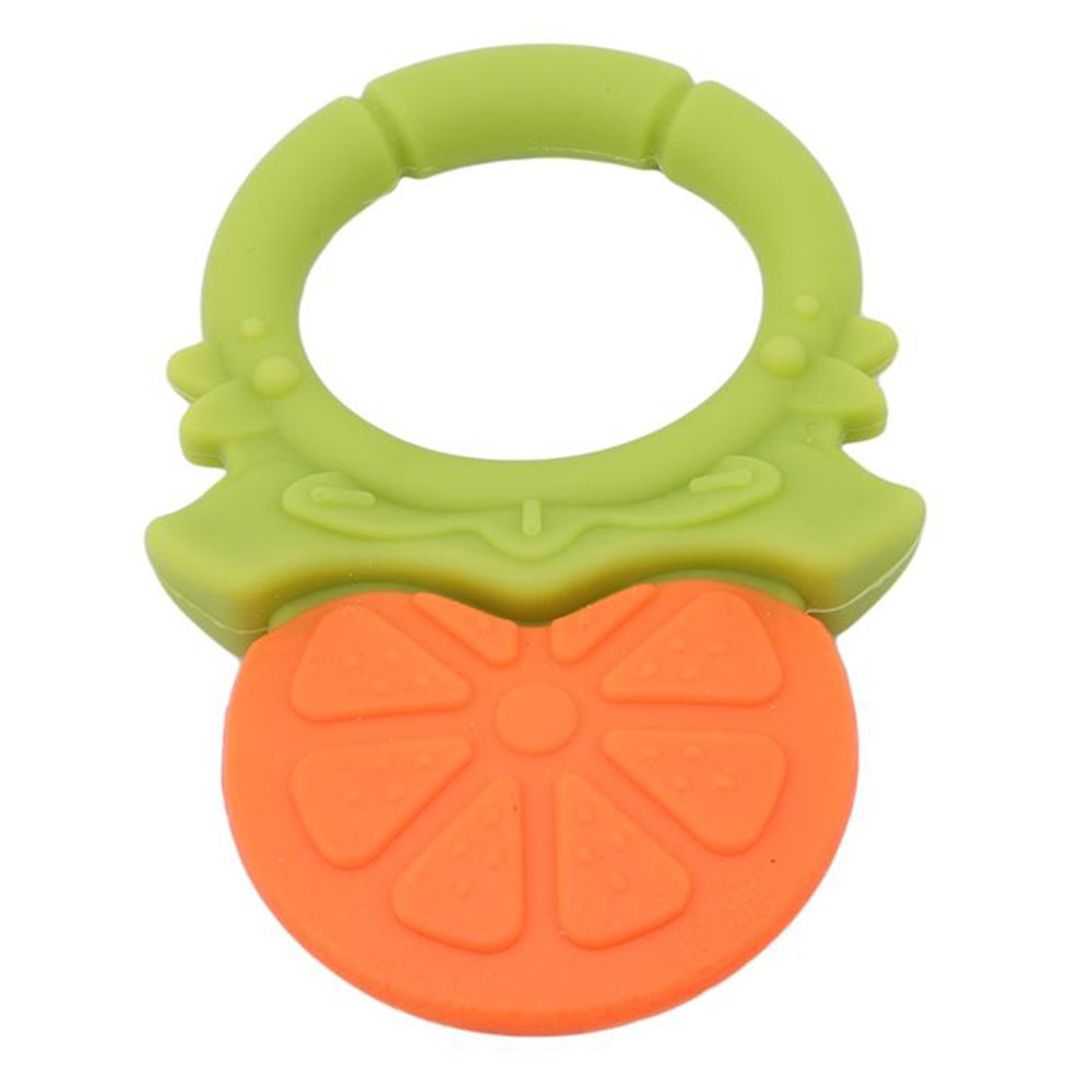 

teethers it is made of moderately hard silicone and never