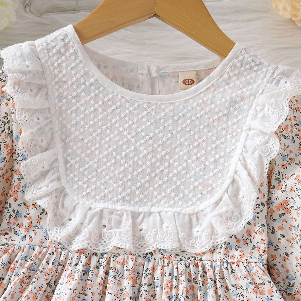 Girls Cotton White Lined Dress With Sleeveless Ruffled Straps - Natural main image 1