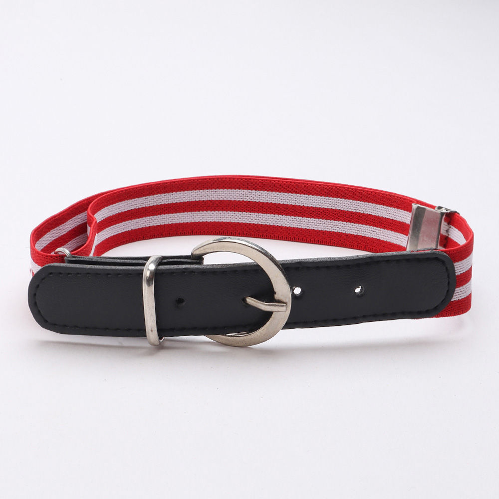 

kid o nation striped belt red white