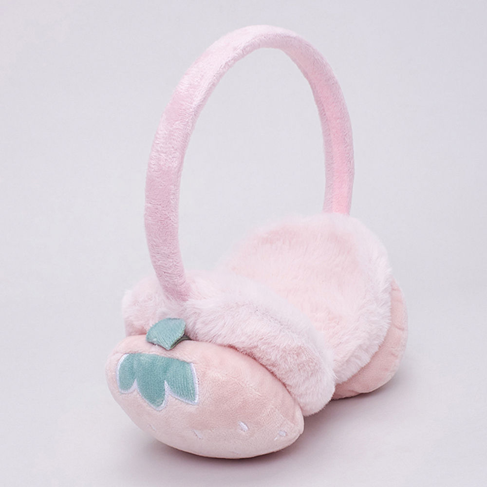 

wearing earmuffs shows a small face the shape is cute