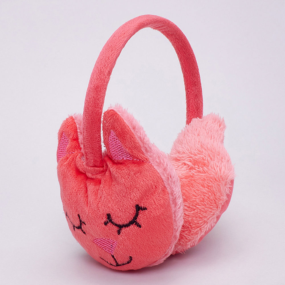 

wearing earmuffs shows a small face the shape is cute