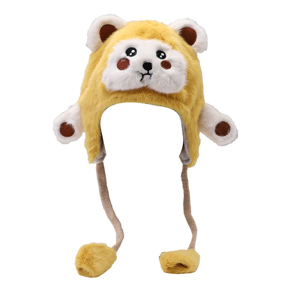 

dinosaur beanie lined with velvet fleece covering baby s face