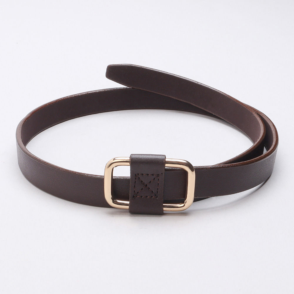 

kid o nation rectangular buckle fancy belt dark brown