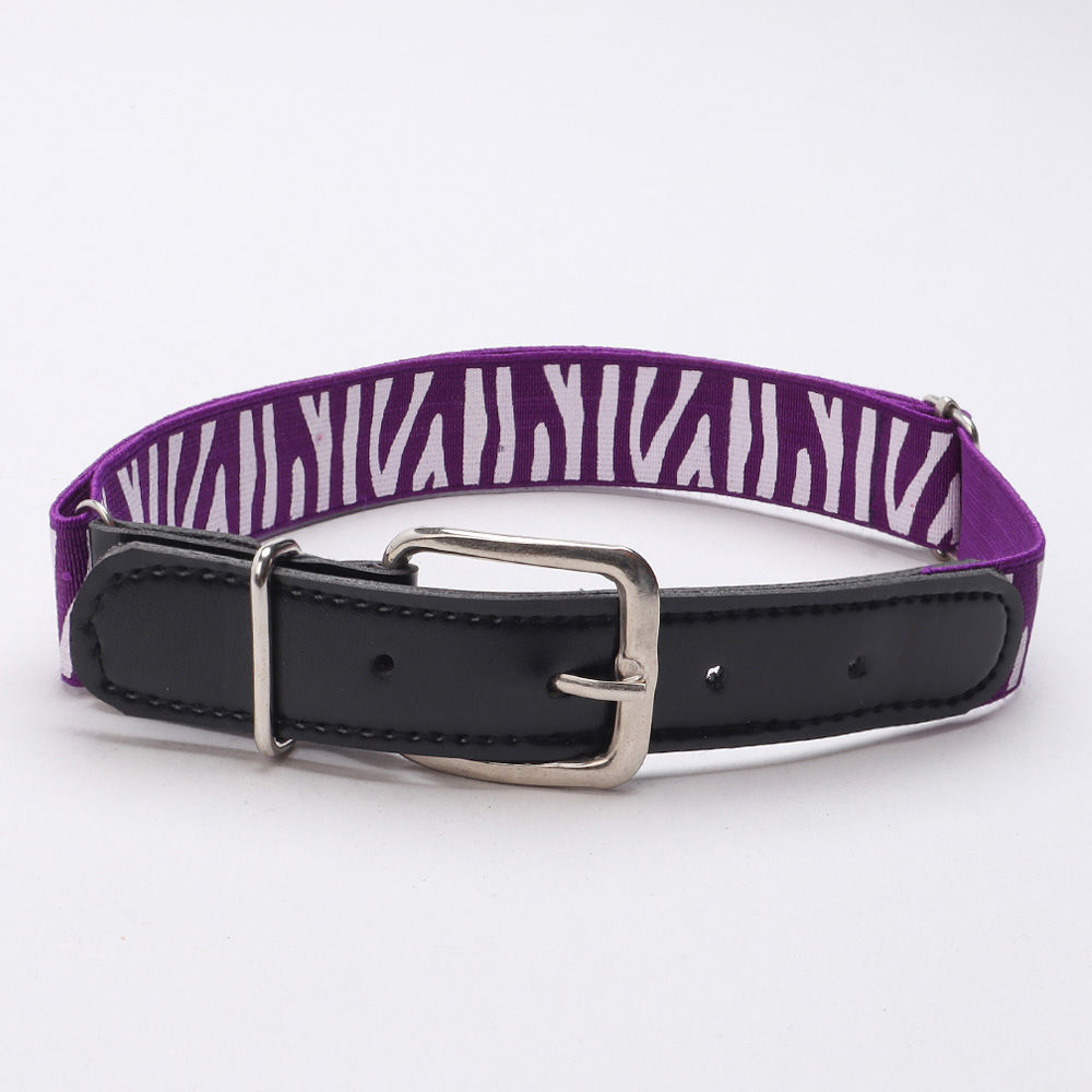 

kid o nation animal striped belt maroon white